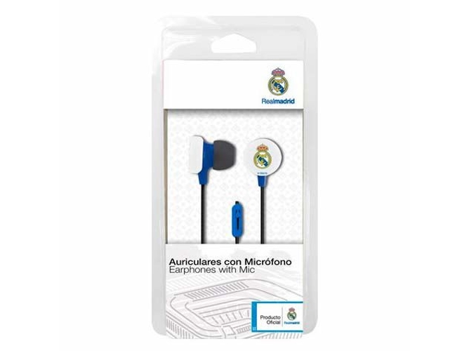 Auriculares SEVA Real Madrid (In Ear - Micrófono - Estampado)