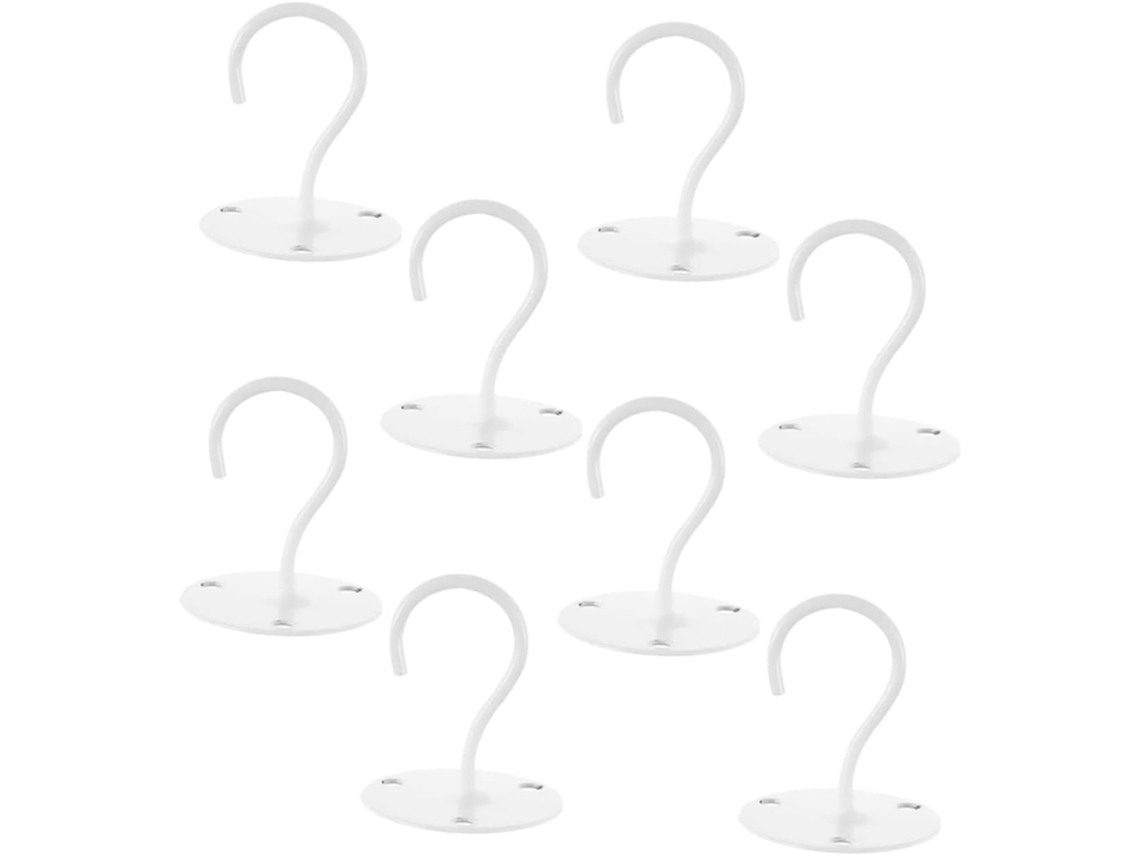 Juego De 8 Colgadores Metálicos Para Techo/pared Para Plantas, Campanillas De Viento Y Decoraciones