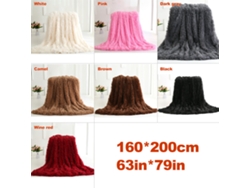 2026-manta De Pelo Largo Super Suave Shaggy Faux Fur Ligera Cálida Acogedora Peluda Decorativa Para Sofá Cama Silla 63''x79''