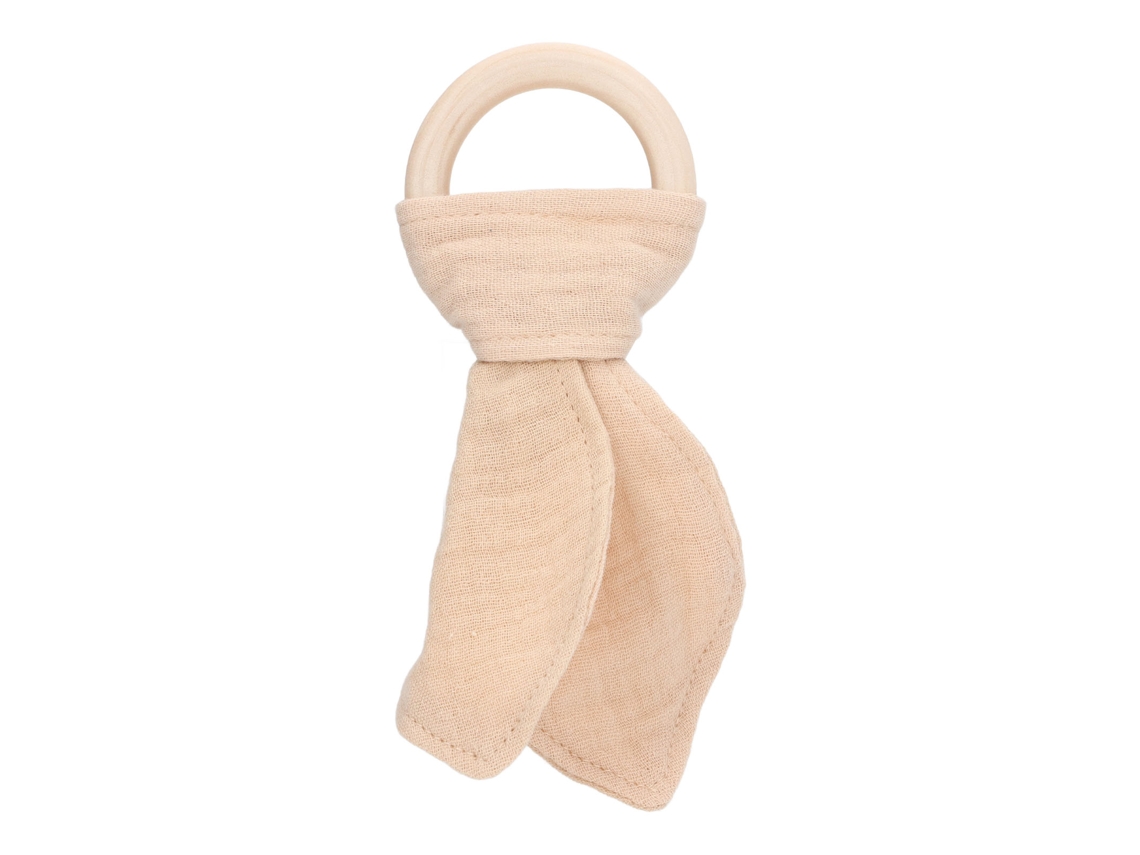 Anillo De Madera De Arce Para La Dentición Con Orejas De Conejo Para El Entrenamiento De Agarre Del Bebé.