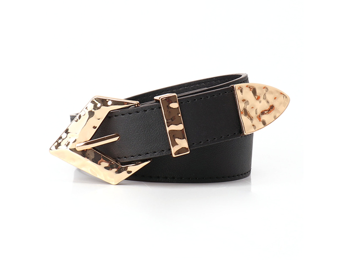 Cinturón Retro De Pu Para Mujer Con Hebilla De Aleación, Estilo Vintage, Ajustable Para Pantalones Y Vestidos.