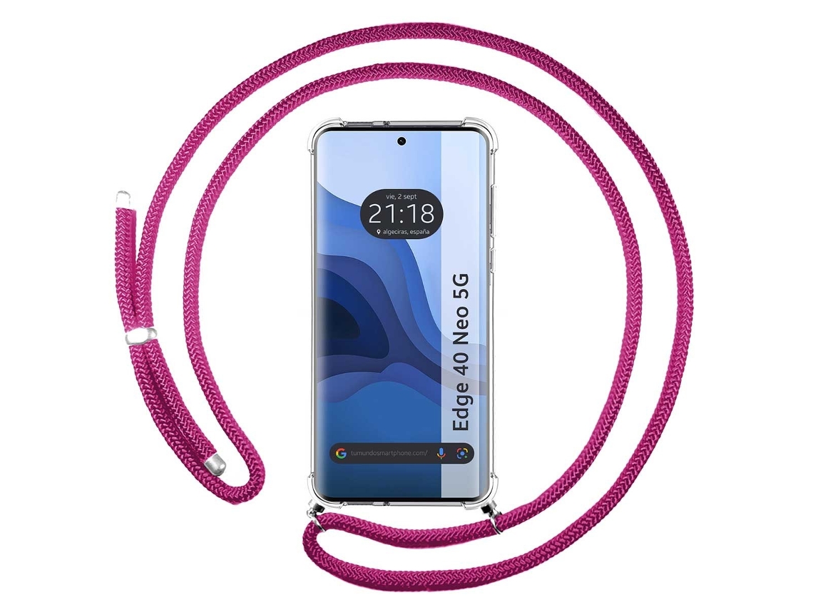 Funda Fucsia para Motorola Edge 40 Neo 5G TUMUNDOSMARTPHONE Silicona Rosa