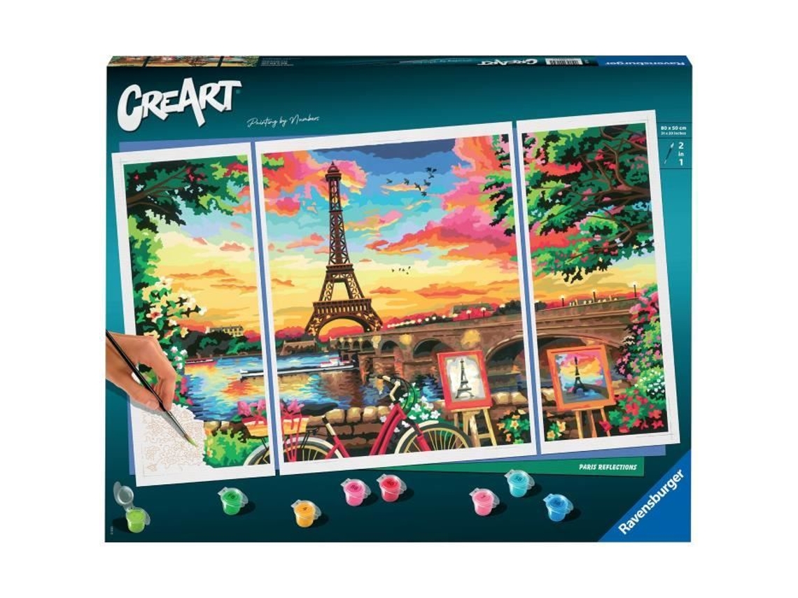 Pintura Por Números Formato Tríptico Creart 80X50Cm RAVENSBURGER
