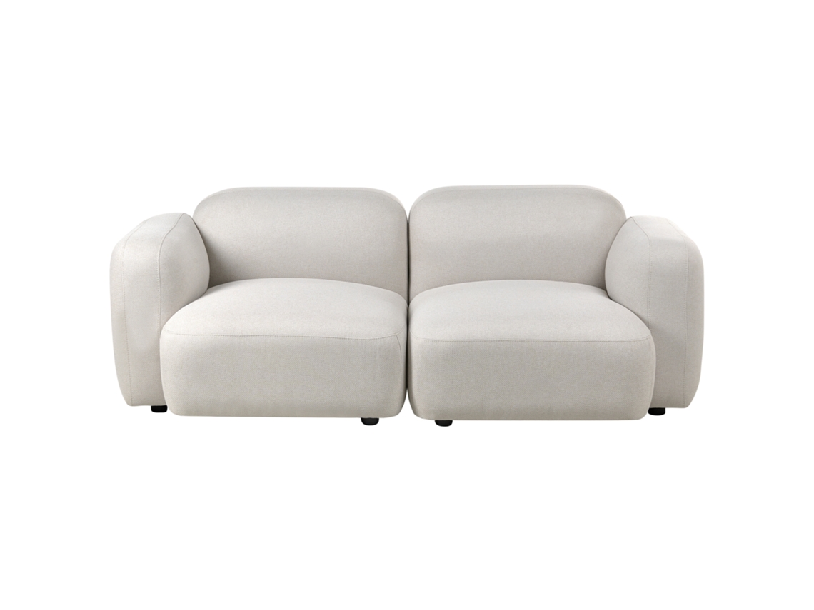 Sofá de 3 plazas Beliani Afoss en tela color crema 195x94x71