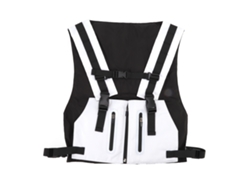 Chaleco Militar Para Hombre Para Actividades Al Aire Libre, Ciclismo Y Caza, Con Bolsillos Reflectantes, Color Blanco.