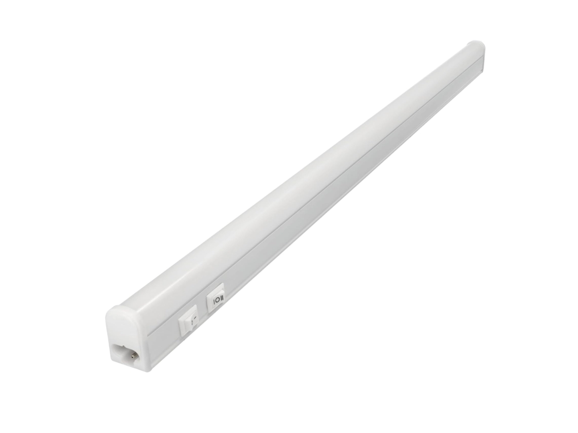 Tubo LED T5 de 14 W, 1400 lm, 600 mm de luz blanca CCT, con soportes y cable de 1 metro, conector tipo C Trebol y Jandei (3000 K, 4200 K y 6000 K)