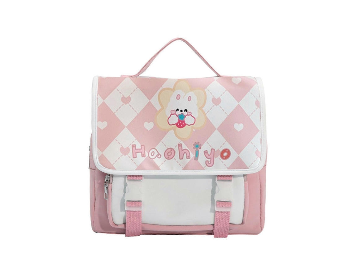 Mochila escolar para mujer, mochila de nailon para libros, mochila moderna informal para viajes, bolso pequeño convertible, bolso de hombro rosa