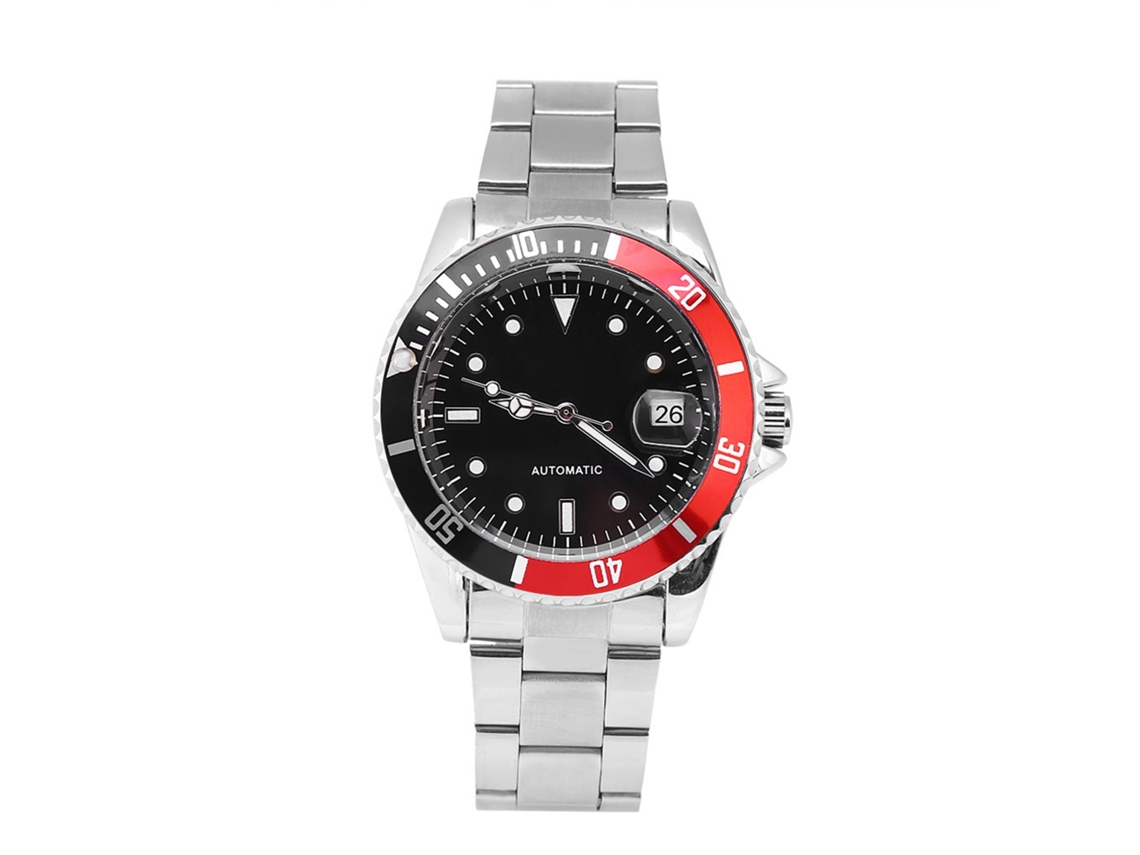 Reloj Automático De Lujo Clásico Para Hombre De Acero Inoxidable Con Brazalete De Acero.