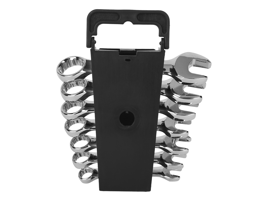 Juego de 7 llaves de trinquete de doble uso, llaves combinadas para reparación manual (pulgadas)