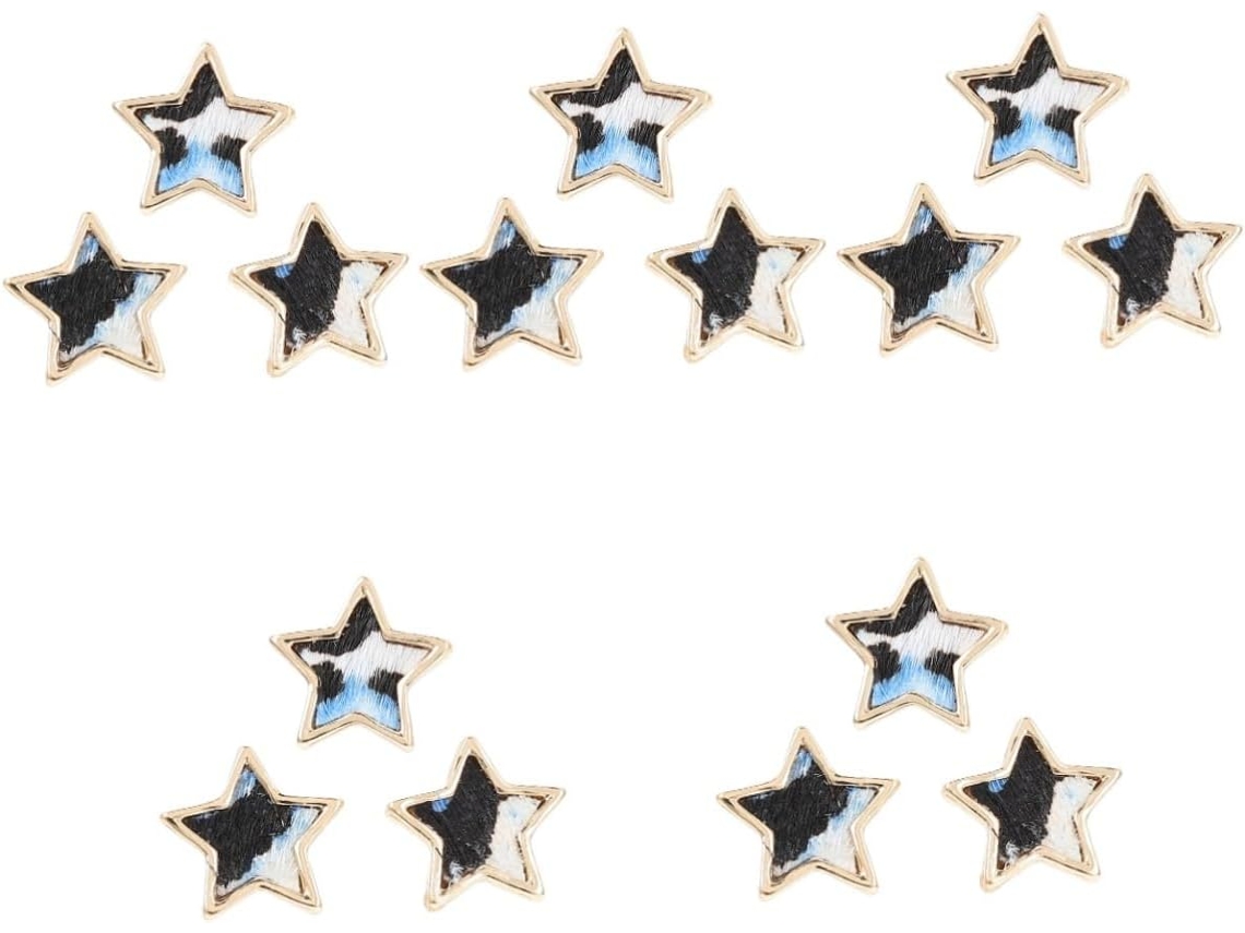 6 Piezas De Anillos Decorativos De Acero Inoxidable Con Forma De Luna Para Correas