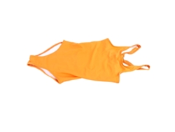 Traje de baño de una pieza naranja y amarillo, talla S