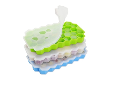 Bandeja para cubitos de hielo paquete de 3 moldes para cubitos de hielo de silicona reutilizables de 37 cubitos con resistente a derrames estilo 1 ...