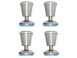 2026-conjunto De 4 Patas De Furniture De Acero Inoxidable, Altura 80mm, Ajustable 0-5mm, Antideslizante