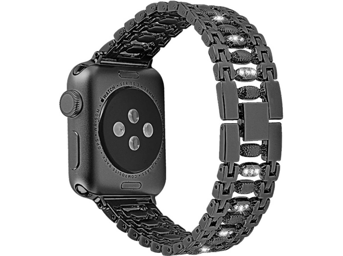 Correa Apple Watch 42, 44 mm WJS Metal Negro