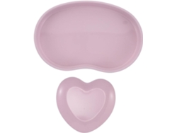 Bandeja Decorativa Joyas Juego 2 Piezas Forma Corazón Anacardo Acero Inoxidable Portátil Fácil Limpiar