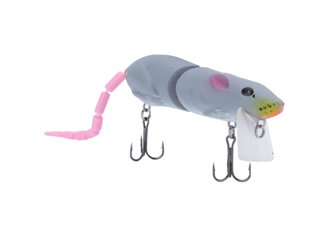 Ratón Cebo Piscina Biónica Señuelo Diseño De Anzuelo Triple Señuelo Cebo Biónico Estilo C Gris