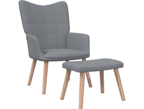 Silla de relajación VIDAXL Gris Tela (61.5x69x95.5 cm )