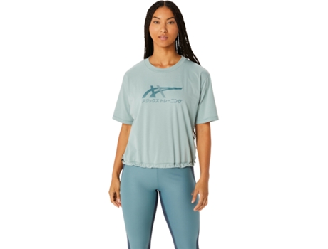 Camiseta de Mujer ASICS Tiger Verde (L)