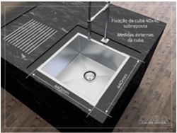 Cubo Inox 400x400 Calha Umida