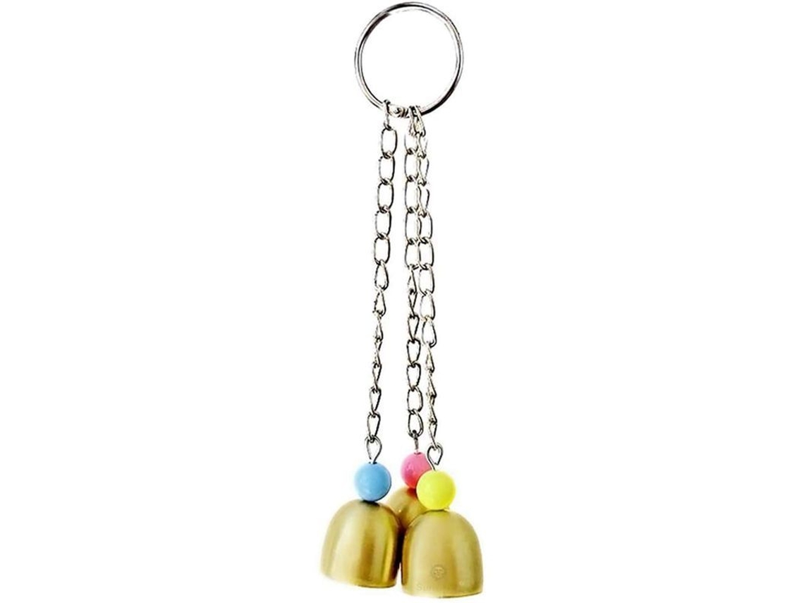 Juguete De Campana Para Loros, 23cm, 3 Campanas De Acero Galvanizado Para Cacatúas, Cotorras Y Periquitos, 1 Paquete