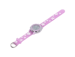Reloj Digital 3d De Dibujos Animados Para Niñas, Resistente Al Agua, Con Luz Led Y Alarma, Color Morado, De 3 A 10 Años.