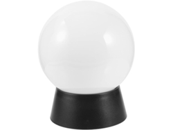 Aplique de pared LED de exterior, forma esférica, 200 mm, estructura acrílica transparente, marca Gokoco.