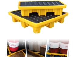 Bandeja Modular De Contención De Derrames Para 1 Bidón - Plataforma Extraíble Con Rejilla.
