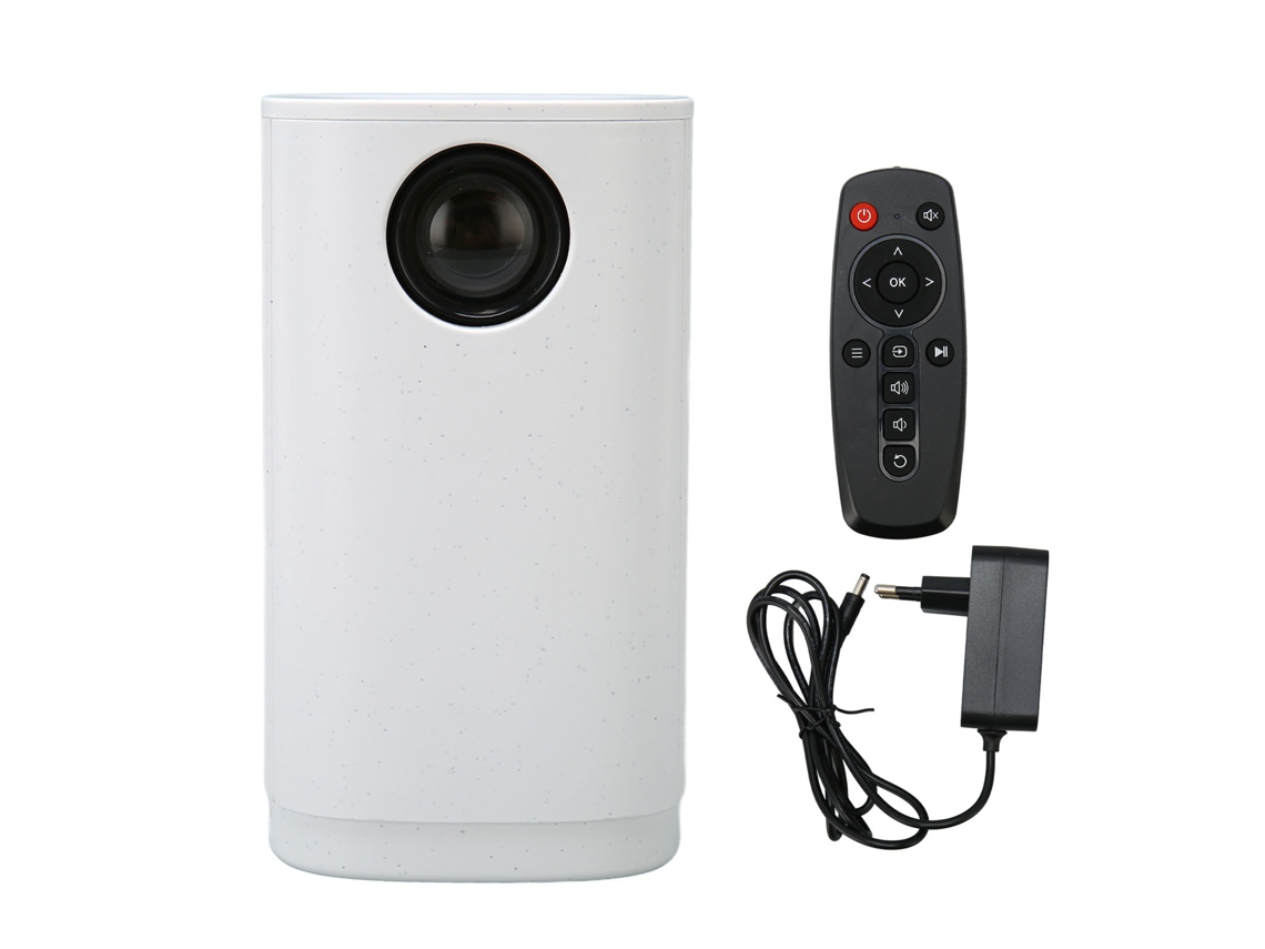 Proyector (1080p, Inalámbrico) Mini Led Portátil Exterior Película Teléfono Video Hd Control Remoto