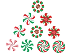 Adhesivo De Suelo Navideño De Menta. Adecuado Para Supermercados, Tiendas, Plazas, Escaparates,...