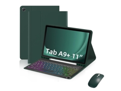 Samsung A8 X200/X205 SSD de 10,5 pulgadas con teclado y ratón retroiluminados en verde medianoche y negro. Yunzii