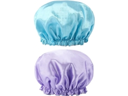 Gorros De Ducha Reutilizables, 2 Unidades, 32 Cm, Grandes Para Cabello Largo, Dos Capas, Elásticos, Elegantes.