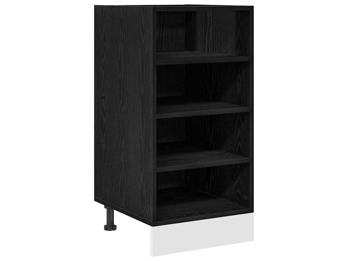 Maison Exclusive - Gabinete Base De Cocina Roble Negro 40 X 44,5 X 81,5 Cm
