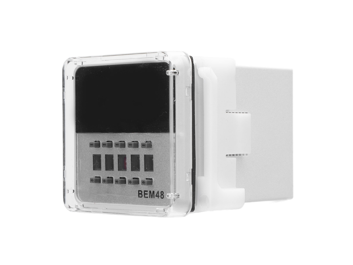 Relé temporizador digital con retardo de encendido de 0,01 s a 99 h 99 min, 12-24 V CA/CC