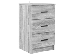 Maison Exclusive - Armario De Noche Con Cajón Gris Sonoma 38 X 38 X 66 Cm