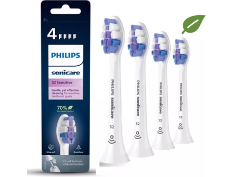 Recambio Cepillo Eléctrico PHILIPS HX6054/10 Philips Sonicare S2 Sensitive (4 unidades)