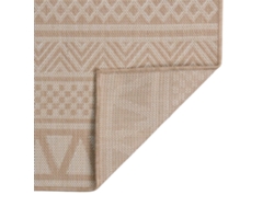 Alfombra De Exterior De Tejido Plano Rayas Marrones 200x280 Cm