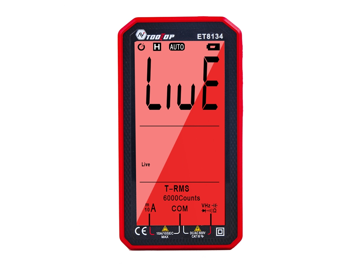 Multímetro Portátil Tooltop Et8134 De 4.7'' Lcd Con Función De Retroiluminación