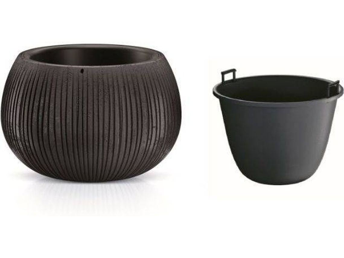 Maceta PROSPERPLAST Beton Bowl (Negro - 29 x 29 x 19.5 cm)