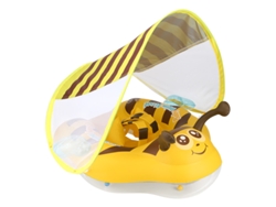 Flotador inflable para piscina con forma de abeja, ideal para hacer flotar a tu bebé con parasol, anti-UV, talla S Gertiz