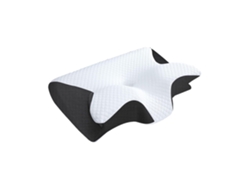 Almohada Cervical Ergonómica, Almohada Cervical Ortopédica 2 En 1 De Espuma Viscoelástica, Para Dormir De Lado Y Boca Arriba, 60 X 40 X 12 Cm