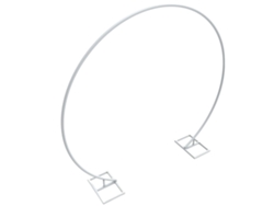 Arco de boda de metal resistente, elegante diseño blanco, fabricado en EE. UU. (82,7 x 80 pulgadas)