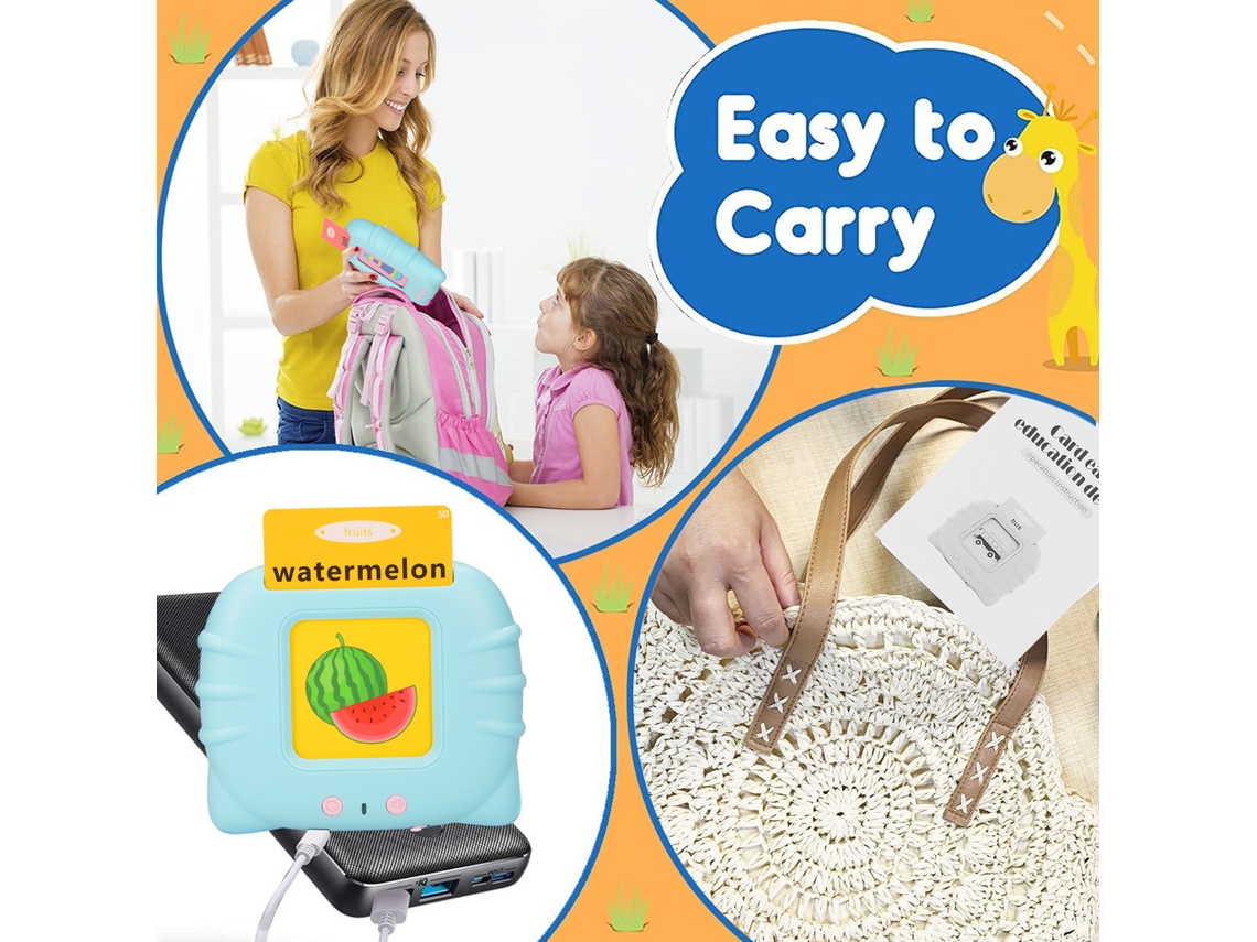 Yncm-juguete De Aprendizaje Auditivo Para Niños Con 112 Tarjetas Flash Juguete Educativo De Lectura Regalo De Navidad Para 1-3 Años