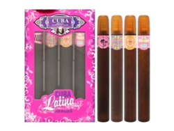 Colección CUBA Latino de CUBA para mujeres - Set de regalo de 4 piezas 1.17 oz CUBA Copacabana EDP Spray, 1.17 oz CUBA Maya EDP Spray