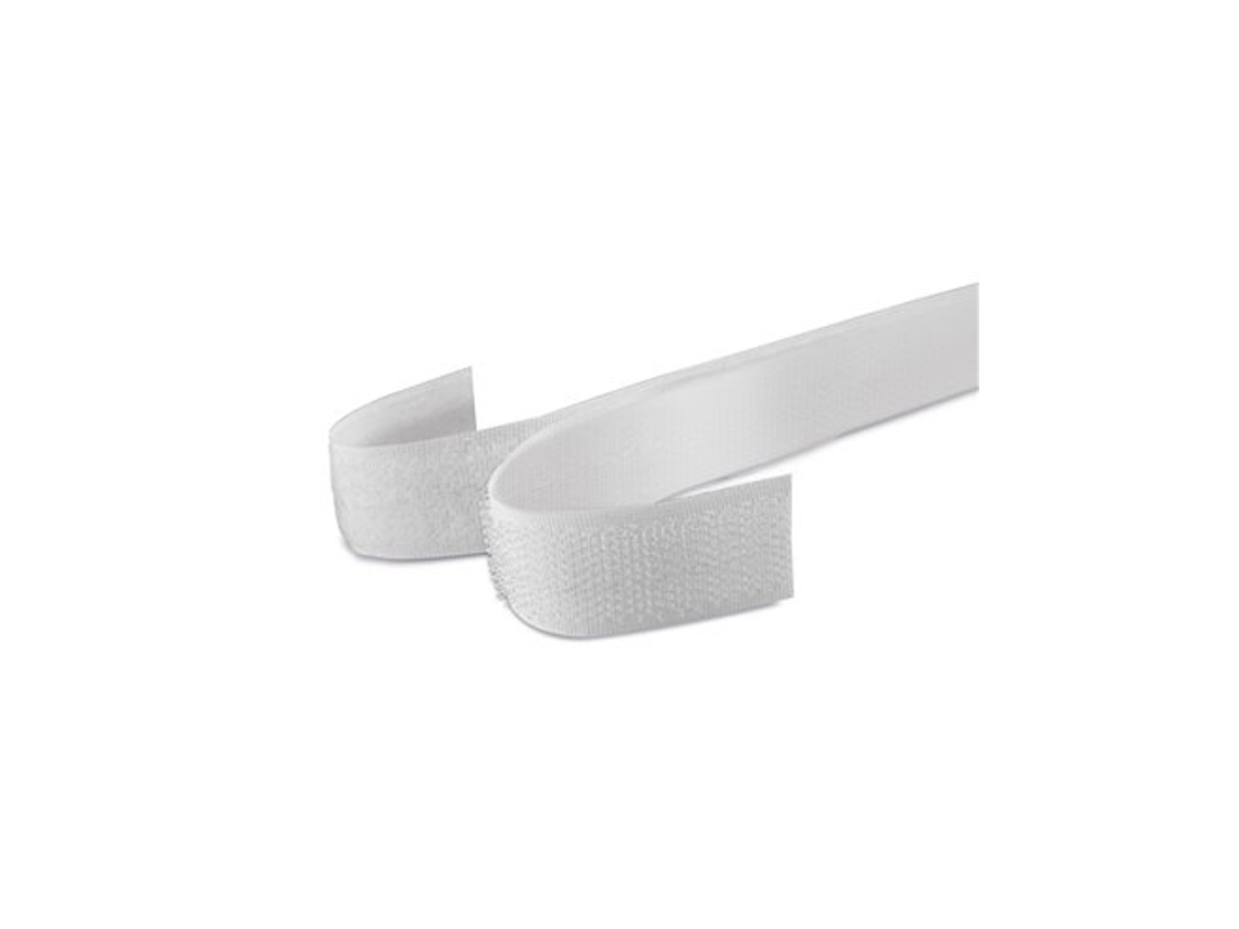 Cinta velcro COMPACT blanca m-h 20mm x 12m