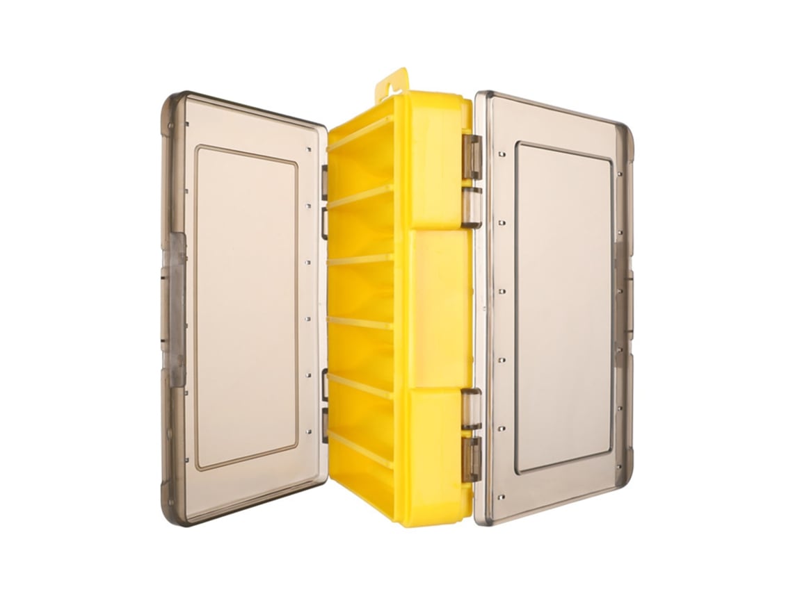 Danu26-caja De Almacenamiento De Lures De Doble Capa 12 Compartimentos Resistente Con Drenaje Y Transpiración Color Amarillo Rutenio