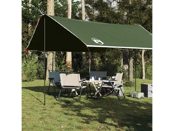 Lona de camping impermeable verde de 430x380x210 cm