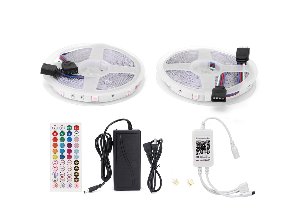 Tira De Luces Led Rgb De 12 V Con Bluetooth, 5050smd, Decorativa, Con Control Remoto Para Uso En El Hogar, El Automóvil Y Fiestas.