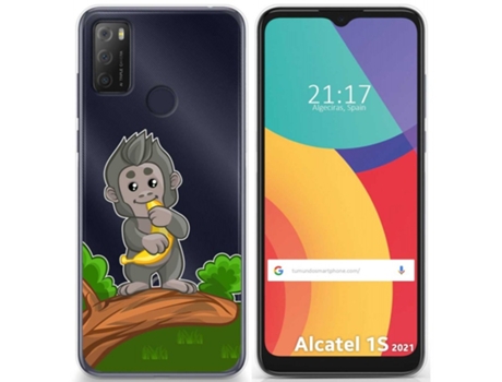 Carcasa Alcatel 1S 2021 / 3L 2021 TUMUNDOSMARTPHONE Dibujos Transparente Multicolor