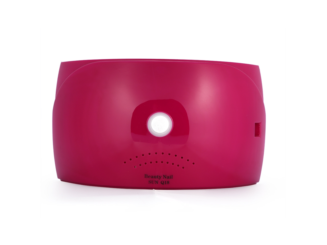 Lámpara Secadora Uv Con 18 Leds Para Gel De Uñas, Moda Y Útil, Color Rosa Rojo