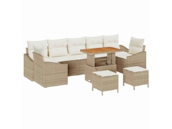 Maison Exclusive - Conjunto De Sofás De Jardín Con Cojín 10 Pcs Beige Poliratán